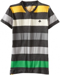 LRG - Kids Boys 8-20 Children of Vision Striped Tee, Black, Medium LRG - Kids Boys 8-20 Children of Vision Striped Tee, Black, Medium