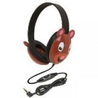 Califone 2810-BE Listening First Kids Stereo and PC Wired Headphones Bear Design Califone 2810-BE Listening First Kids Stereo and PC Wired Headphones Bear Design