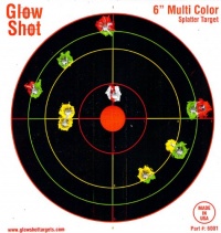 60 Pack - 6 Reactive Splatter Targets - GlowShot - Multi Color - See Your Hits Instantly - Gun & Rifle Targets - Glow Shot - Seach Glowshot for all our 6, 8 & 10 Packs