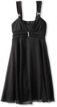 Ruby Rox Girls 7-16 Rhinestone Sheer Matte Jersey Dress, Black, X-Large Ruby Rox Girls 7-16 Rhinestone Sheer Matte Jersey Dress, Black, X-Large