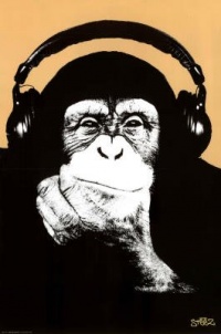 Steez (Headphone Chimp) Art Poster Print - 24x36 Poster Print by Steez , 24x36 Steez (Headphone Chimp) Art Poster Print - 24x36 Poster Print by Steez , 24x36