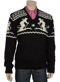 Polo Ralph Lauren Mens Black V-Neck Ski Sweater X-Large XL Long Sleeves Polo Ralph Lauren Mens Black V-Neck Ski Sweater X-Large XL Long Sleeves
