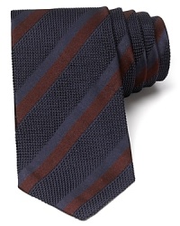 Crafted with a slightly narrower width, this ties signals your fine, modern taste yet still keeps its eye on the classics for a timeless appeal. Crafted with a slightly narrower width, this ties signals your fine, modern taste yet still keeps its eye on the classics for a timeless appeal.