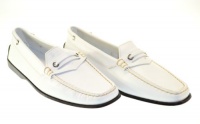 TOD'S Women's Driver Eyelets w.Loafer Leather White Loafers Sz 37 0BR0B001