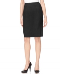 Calvin Klein's pencil skirt is a key style element for a versatile wardrobe. Calvin Klein's pencil skirt is a key style element for a versatile wardrobe.