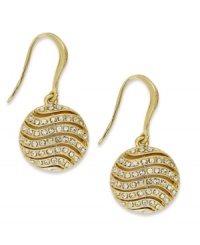 Go for the gold with this set of drop earrings from Charter Club. Crafted from gold-tone mixed metal, glass crystal accents make this pair a winner. Approximate drop: 1-1/4 inches. Go for the gold with this set of drop earrings from Charter Club. Crafted from gold-tone mixed metal, glass crystal accents make this pair a winner. Approximate drop: 1-1/4 inches.