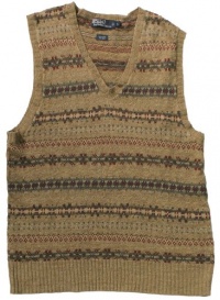 Polo Ralph Lauren Men's V-Neck Sleeveless Sweater Brown 1813765VST-FLTJAQ-XL Polo Ralph Lauren Men's V-Neck Sleeveless Sweater Brown 1813765VST-FLTJAQ-XL
