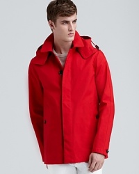 Renowned for the classic trench, Burberry puts a modern spin on things with this handsome design, a lightweight cotton jacket that brightens up your everyday attire. With a signature check pattern on the inside. Renowned for the classic trench, Burberry puts a modern spin on things with this handsome design, a lightweight cotton jacket that brightens up your everyday attire. With a signature check pattern on the inside.