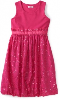 KC Parker Girls 7-16 Knit Bodice And Woven Bubble Skirt, Fuschia Bouquet, 12 KC Parker Girls 7-16 Knit Bodice And Woven Bubble Skirt, Fuschia Bouquet, 12