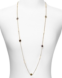 How about glamor with an understated side? This dramatic necklace from MARC BY MARC JACOBS ticks both boxes - it flaunts a simple plated metal chain with bold stone stations. How about glamor with an understated side? This dramatic necklace from MARC BY MARC JACOBS ticks both boxes - it flaunts a simple plated metal chain with bold stone stations.