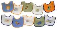 Nojo Making Miracle 10 Pack Water Resistant Drooler Bib, Multi-color Nojo Making Miracle 10 Pack Water Resistant Drooler Bib, Multi-color