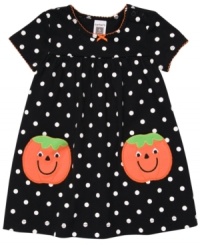 Get her into the playful spirit of Halloween with this darling polka-dot pumpkin dress from Carter's. (Clearance) Get her into the playful spirit of Halloween with this darling polka-dot pumpkin dress from Carter's. (Clearance)