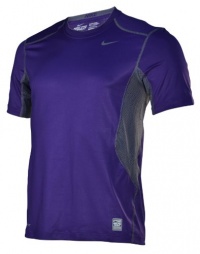 Nike Pro Combat Hypercool 2.0 Fit Dri-Fit Short Sleeve Men's Shirt- Purple Nike Pro Combat Hypercool 2.0 Fit Dri-Fit Short Sleeve Men's Shirt- Purple