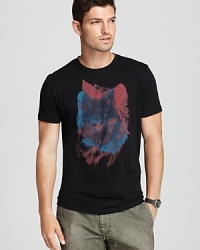 Wild wolves in pop art colors embellish a classic black tee from BOSS Orange. Wild wolves in pop art colors embellish a classic black tee from BOSS Orange.