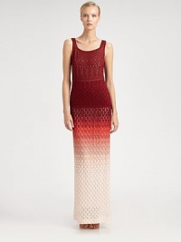 A hypnotic ombré effect defines this form-fitting knit silhouette.Pull-on styleSilk liningAbout 46 from natural waistRayon/cupro/polyesterDry cleanMade in Italy of imported fabricModel shown is 5'10 (177cm) wearing US size 4. A hypnotic ombré effect defines this form-fitting knit silhouette.Pull-on styleSilk liningAbout 46 from natural waistRayon/cupro/polyesterDry cleanMade in Italy of imported fabricModel shown is 5'10 (177cm) wearing US size 4.