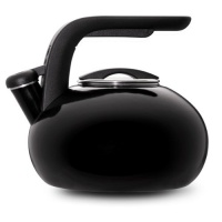 KitchenAid Teakettle 2-Quart Porcelain Enamel on Steel Curling Kettle , Black KitchenAid Teakettle 2-Quart Porcelain Enamel on Steel Curling Kettle , Black