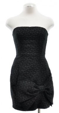 BCBGMAXAZRIA Strapless Minidress w/ Bow Detail Black BCBGMAXAZRIA Strapless Minidress w/ Bow Detail Black