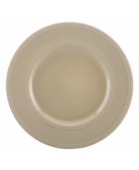 Elegance comes easy with these Fair Harbor dinner plates from kate spade new york. Durable stoneware in a serene sandy hue is half glazed, half matte and totally timeless.