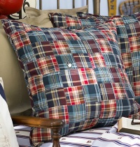 Ralph Lauren University Layne Madras Plaid Standard Pillow Sham Ralph Lauren University Layne Madras Plaid Standard Pillow Sham