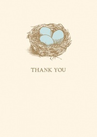 Graphique de France Robin's Nest Boxed Thank You Notes, 4.25 x 5.5 Inches, Cream (L806CB)