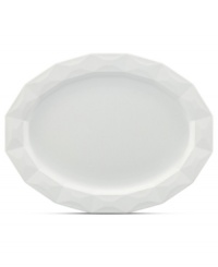 A cut above. The Castle Peak platter presents an ultra-modern take on kate spade new york's signature bow motif featuring bold faceted accents in cream-colored stoneware. A cut above. The Castle Peak platter presents an ultra-modern take on kate spade new york's signature bow motif featuring bold faceted accents in cream-colored stoneware.