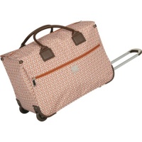 Diane Von Furstenberg Luggage Kian 21 Inch Wheeled Box Bag, Tan/White, One Size Diane Von Furstenberg Luggage Kian 21 Inch Wheeled Box Bag, Tan/White, One Size