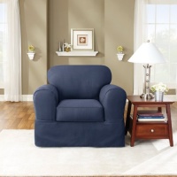 Sure Fit 107927275A_SAPHR Twill Supreme Chair Slipcover, Sapphire Sure Fit 107927275A_SAPHR Twill Supreme Chair Slipcover, Sapphire