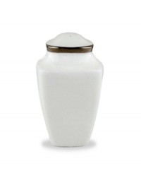 Beautiful in its simplicity, this collection features a timeless, elegant design. The pristine bone china is accented by a single, shimmering band of platinum. The understated beauty of this china will add a refined sophistication to your dining experience for years to come. Beautiful in its simplicity, this collection features a timeless, elegant design. The pristine bone china is accented by a single, shimmering band of platinum. The understated beauty of this china will add a refined sophistication to your dining experience for years to come.