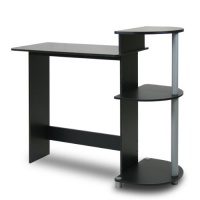 Furinno 11181BK/GY (10015b) Compact Computer Desk, Black/Grey Furinno 11181BK/GY (10015b) Compact Computer Desk, Black/Grey