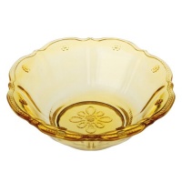 Juliska Colette Hand Pressed Dessert Bowl Amber Juliska Colette Hand Pressed Dessert Bowl Amber