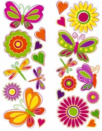 Fun Time 99876 Butterflies and Flowers Wall Stickers