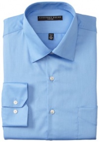 Geoffrey Beene Men's Fitted Sateen Dress Shirt, Blue, 16/34-35 Geoffrey Beene Men's Fitted Sateen Dress Shirt, Blue, 16/34-35