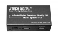J-Tech Digital (TM) 2 Ports HDMI 1x2 Powered Splitter Ver 1.3 Certified for Full HD 1080P with Deep Color & HD Audio and Max Bandwidth of 10.2Gbps J-Tech Digital (TM) 2 Ports HDMI 1x2 Powered Splitter Ver 1.3 Certified for Full HD 1080P with Deep Color & HD Audio and Max Bandwidth of 10.2Gbps