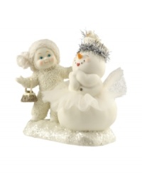 A true friend will always help you accessorize. Crafted of pure bisque porcelain, this precious figurine is hand-painted and continues the Snowbabies tradition of lasting childhood innocence and joy. A true friend will always help you accessorize. Crafted of pure bisque porcelain, this precious figurine is hand-painted and continues the Snowbabies tradition of lasting childhood innocence and joy.