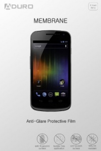 Aduro MEMBRANE Anti-Glare Screen Protector for Samsung Galaxy Nexus I9250, Verizon (3 Front) Retail Packaging Aduro MEMBRANE Anti-Glare Screen Protector for Samsung Galaxy Nexus I9250, Verizon (3 Front) Retail Packaging