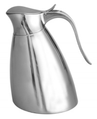 Count on Nambe's Gourmet carafe to pour cup after cup of hot coffee or tea. A sleek, stainless steel design and insulated interior make this entertaining essential anything but ordinary. Count on Nambe's Gourmet carafe to pour cup after cup of hot coffee or tea. A sleek, stainless steel design and insulated interior make this entertaining essential anything but ordinary.