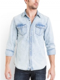 GUESS Clifton Long-Sleeve Denim Shirt GUESS Clifton Long-Sleeve Denim Shirt