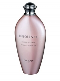 Sparkling Shower Gel transforms into a light, airy mousse with water, leaving skin comfortable and lightly scented with the fruity floral notes of Insolence. 6.8 oz. Sparkling Shower Gel transforms into a light, airy mousse with water, leaving skin comfortable and lightly scented with the fruity floral notes of Insolence. 6.8 oz.