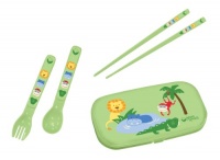 green sprouts Safari Friends Cutlery Set, Green, 3 Years and Above green sprouts Safari Friends Cutlery Set, Green, 3 Years and Above