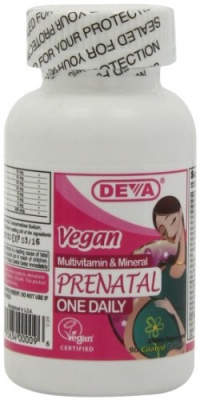 Deva Vegan Vitamins Prenatal Multivitamins, 90 Coated Tabs Bottle Deva Vegan Vitamins Prenatal Multivitamins, 90 Coated Tabs Bottle