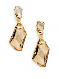 THE LOOKTiered drop design Colored glass crystal details 22k goldplated settingClip onTHE MEASUREMENTLength, about 3ORIGINImported THE LOOKTiered drop design Colored glass crystal details 22k goldplated settingClip onTHE MEASUREMENTLength, about 3ORIGINImported
