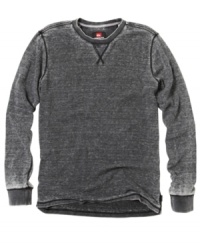 This weathered long-sleeved t-shirt from Quiksilver is a seasonal staple for your casual wardrobe. This weathered long-sleeved t-shirt from Quiksilver is a seasonal staple for your casual wardrobe.