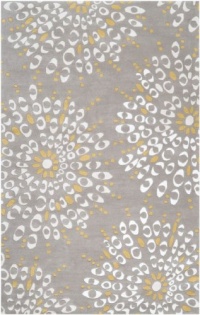 Area Rug 3x5 Rectangle Contemporary Gray-Ivory Color - Surya Naya Rug from RugPal Area Rug 3x5 Rectangle Contemporary Gray-Ivory Color - Surya Naya Rug from RugPal