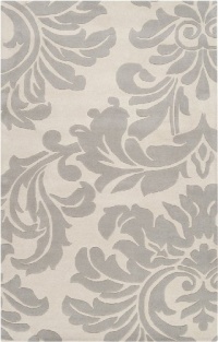 5' x 8' Rectangular Surya Area Rug ATH5073-58 Bay Leaf/Antique White Color Hand Tufted in India Athena Collection 5' x 8' Rectangular Surya Area Rug ATH5073-58 Bay Leaf/Antique White Color Hand Tufted in India Athena Collection
