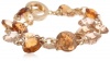 Anne Klein Loretto Gold-Tone Brown Round Toggle Bracelet, 7.25