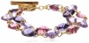 Anne Klein Loretto Gold-Tone Purple Round Toggle Bracelet, 7.25
