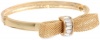 Anne Klein Hylan Gold-Tone Mesh Bow Bangle Bracelet, 7.25