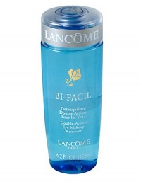 Named Best Eye Makeup Remover in InStyle magazine's Best of Beauty April 2009. Double-Action Eye Makeup Remover. Double-phase, fresh-as-water liquid eye makeup remover. Activates when shaken to gently whish away even waterproof eye makeup, while conditioning and refreshing the skin. Ideal for sensitive skin and contact lens wearers. Leaves eyes feeling cool and relaxed, with no oily residue. Ophthalmologist-tested for safety. 4.2 oz. Named Best Eye Makeup Remover in InStyle magazine's Best of Beauty April 2009. Double-Action Eye Makeup Remover. Double-phase, fresh-as-water liquid eye makeup remover. Activates when shaken to gently whish away even waterproof eye makeup, while conditioning and refreshing the skin. Ideal for sensitive skin and contact lens wearers. Leaves eyes feeling cool and relaxed, with no oily residue. Ophthalmologist-tested for safety. 4.2 oz.