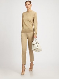 A casual cropped silhouette, rendered in stretch cotton twill.Self waistband with belt loopsZip fly with button closureSide slash pocketsBack welt button pocketsInseam, about 28½98% cotton/2% elastaneDry cleanMade in ItalyModel shown is 5'11 (180cm) wearing US size 4.OUR FIT MODEL RECOMMENDS ordering true size. A casual cropped silhouette, rendered in stretch cotton twill.Self waistband with belt loopsZip fly with button closureSide slash pocketsBack welt button pocketsInseam, about 28½98% cotton/2% elastaneDry cleanMade in ItalyModel shown is 5'11 (180cm) wearing US size 4.OUR FIT MODEL RECOMMENDS ordering true size.