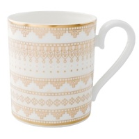 The Samarkand bone china collection by Villeroy & Boch combines stylish, exotic elements with timeless elegance. Precious golden bands and chains decorate this pure white bone china pattern. Warm ivory tones add a harmonious touch. Mix and match with coordinating Mosaic-designed pieces for a look that is truly your own. The Samarkand bone china collection by Villeroy & Boch combines stylish, exotic elements with timeless elegance. Precious golden bands and chains decorate this pure white bone china pattern. Warm ivory tones add a harmonious touch. Mix and match with coordinating Mosaic-designed pieces for a look that is truly your own.